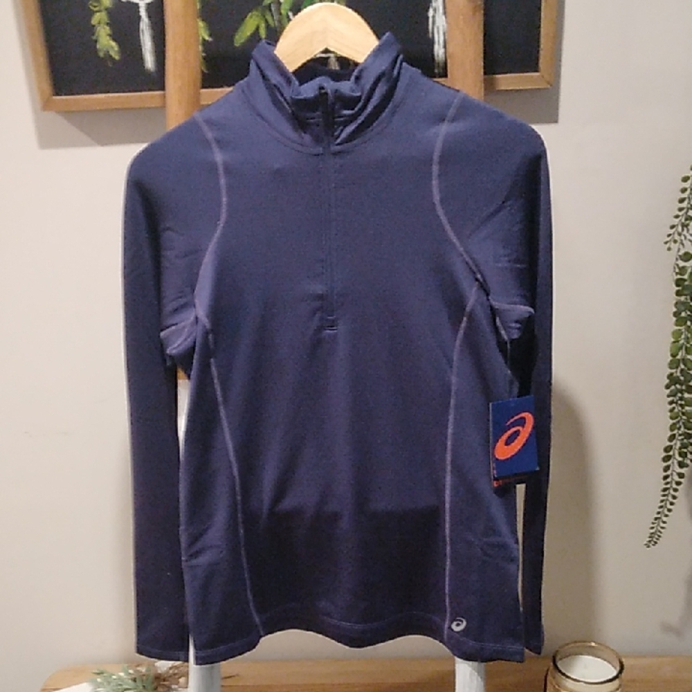 Asics Deep Blue Quarter-Zip Top